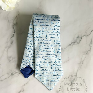 Regina Caeli- Latin Prayer - Catholic - Necktie - Men’s Tie - Father - Godfather - Confirmation - Gift