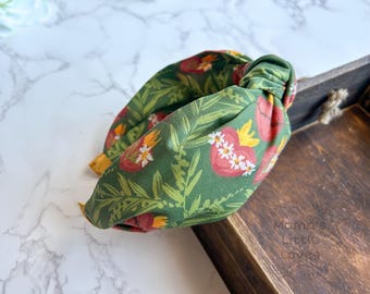 Sacred Hearts Knotted Headband – Floral Cotton Catholic Accessory