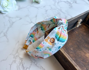 Noah’s Ark - Pastel Rainbow - Animals - Knotted Headband- Traditional - Slip On - Hard Headband - Catholic - Gift