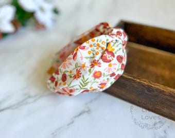 Holy Family Hearts - JMJ - Floral - Knotted Headband- Traditional - Slip On - Hard Headband - Catholic - Gift