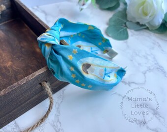 Our Lady of Lourdes St. Bernadette Knotted Headband – Yellow Rose Catholic Print