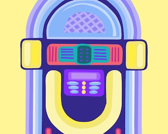 Retro Jukebox Digital Print