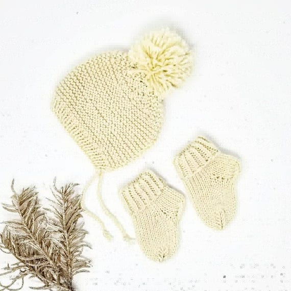 baby hat and socks set