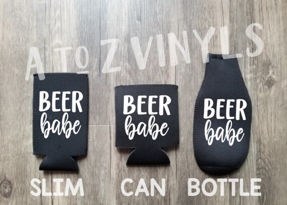 Beverage Babe Zip Up Beer Bottle Holder Koozie with Boobs Insulated Can Cover