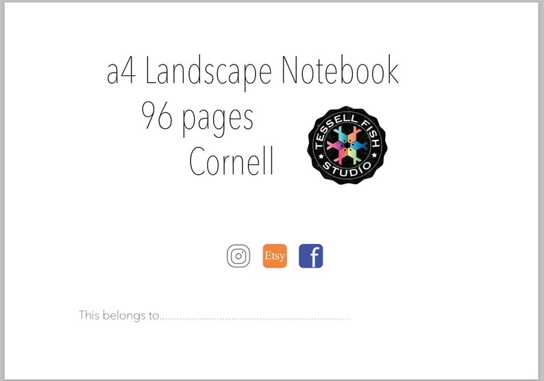 A4 96 Page Landscape Cornell Hyperlinked Notepad Notebook Image 0