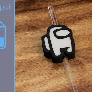 Among Us Straw Topper - 2 Dateien - STL digitaler Download - Straw buddies