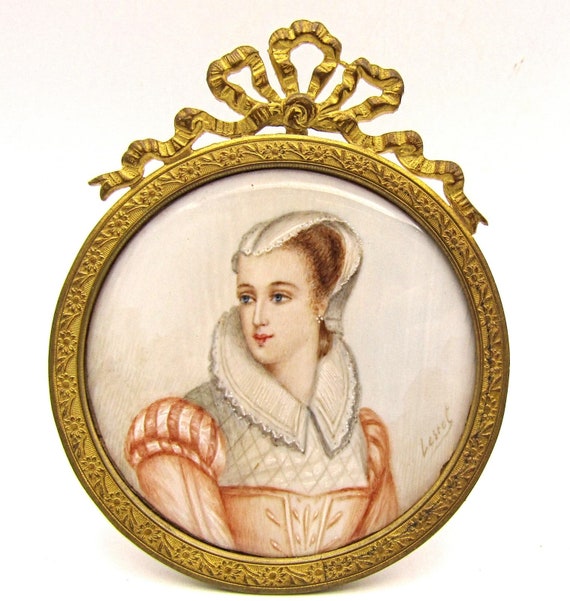Miniature Portrait Madame Stuart by Adolphe Alexandre Lesrel