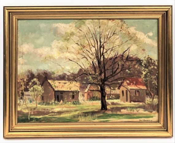 Nunzio Vayana Painting of Farmhouse W/ Provenance, (Italian/American, 1878-1960)