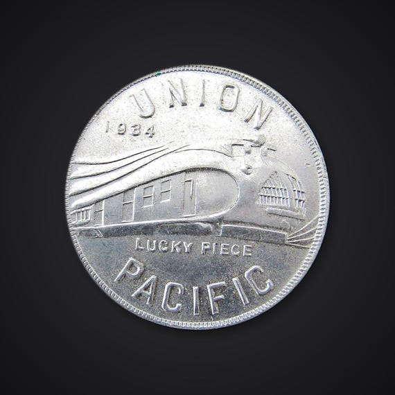 1934 Union Pacific “Lucky Piece” Token ALCOA Pullman Train Promo – Railroadiana