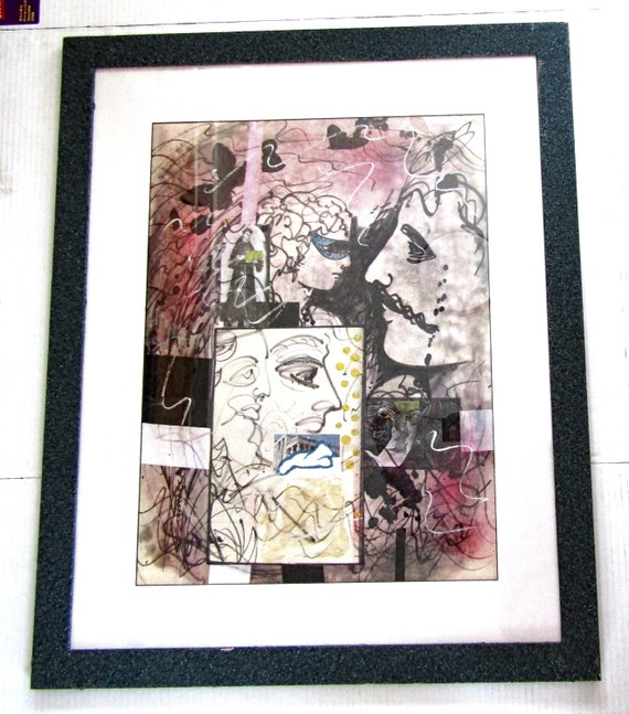 John Moraitis (1930-1994) Multi-Media Abstract Expressionism Collage