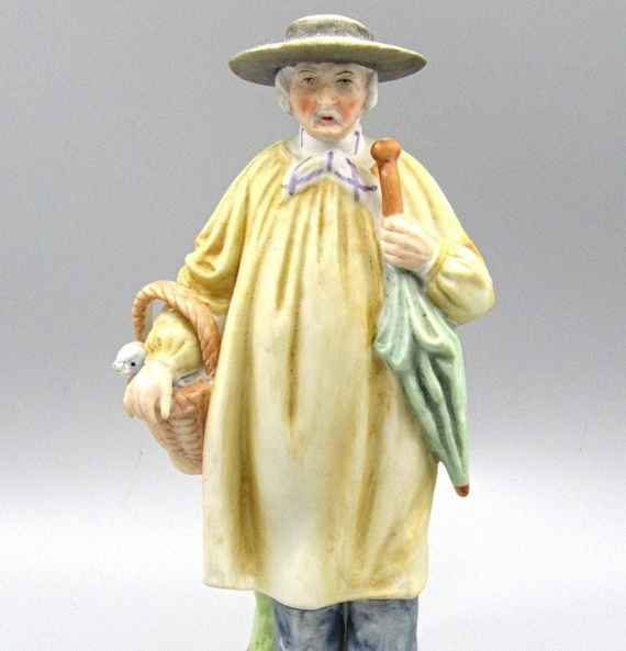 Andrea by Sadek Figurines Man with Umbrella and a Duck M-601 Marked & Label