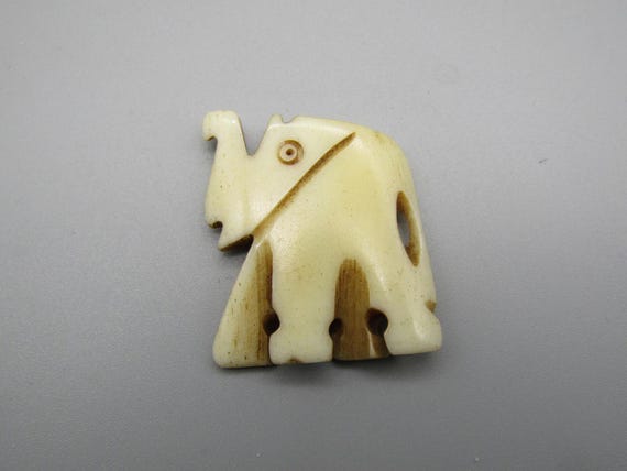 Vintage Carved Elephant Figurine Bead