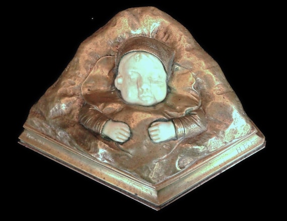 French Gilt Bronze of Baby Buddha, DOMINIQUE ALONZO, Circa 1919