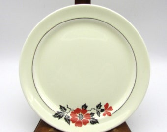 Superior Hall Plate Dessert or Salad Plate Poppies 7 1/8"