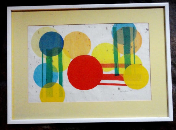 Abstract Watercolor "Balloons" Topsfield Fair Massachusetts  M. Pride?