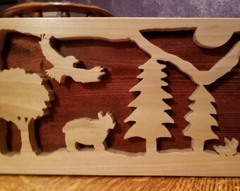 Woodland silhouette.