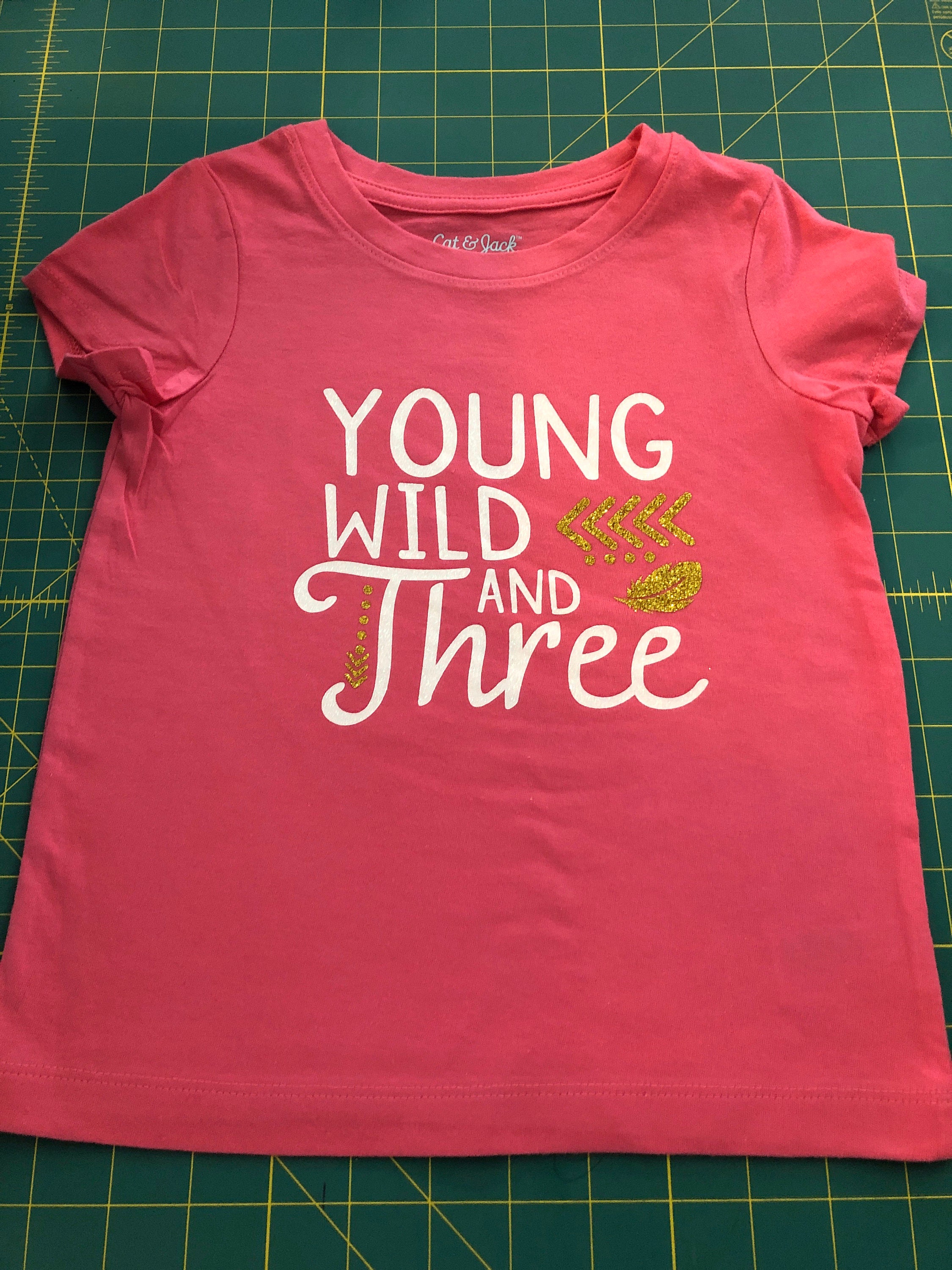 young wild and three t shirt