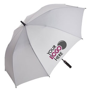 Promotional Golf umbrellas in White Printed with Your Logo Message or Photo Custom Printed In Full Colour with No Minimum Order image 1