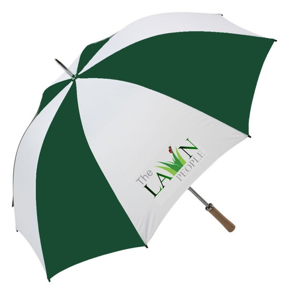 Personalised Umbrellas Customised Custom Printed With Your Logo or Photo Dark Green and White Etsy