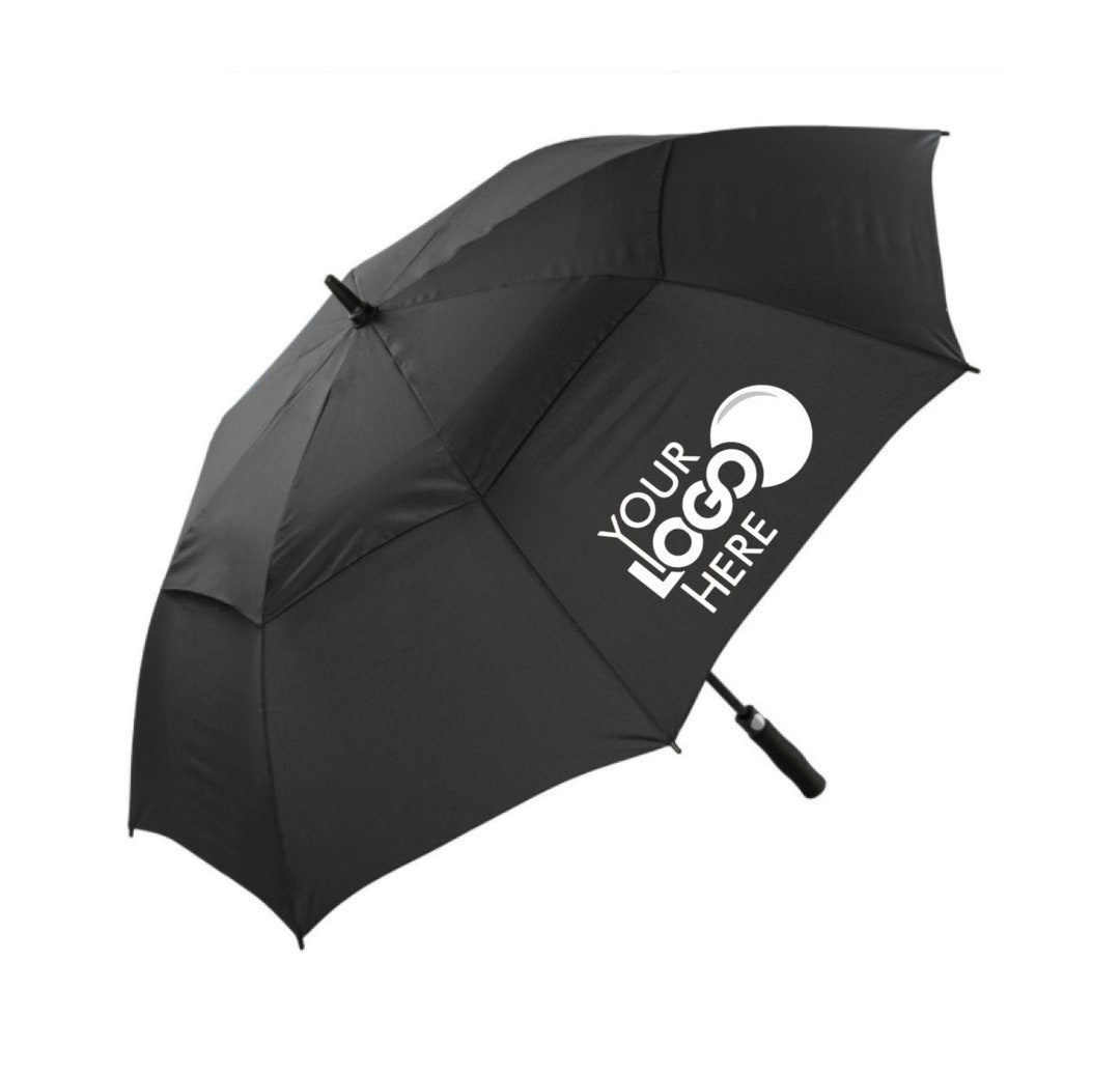 Personalised Custom Printed Golf Umbrella With Vented Canopy Print Your