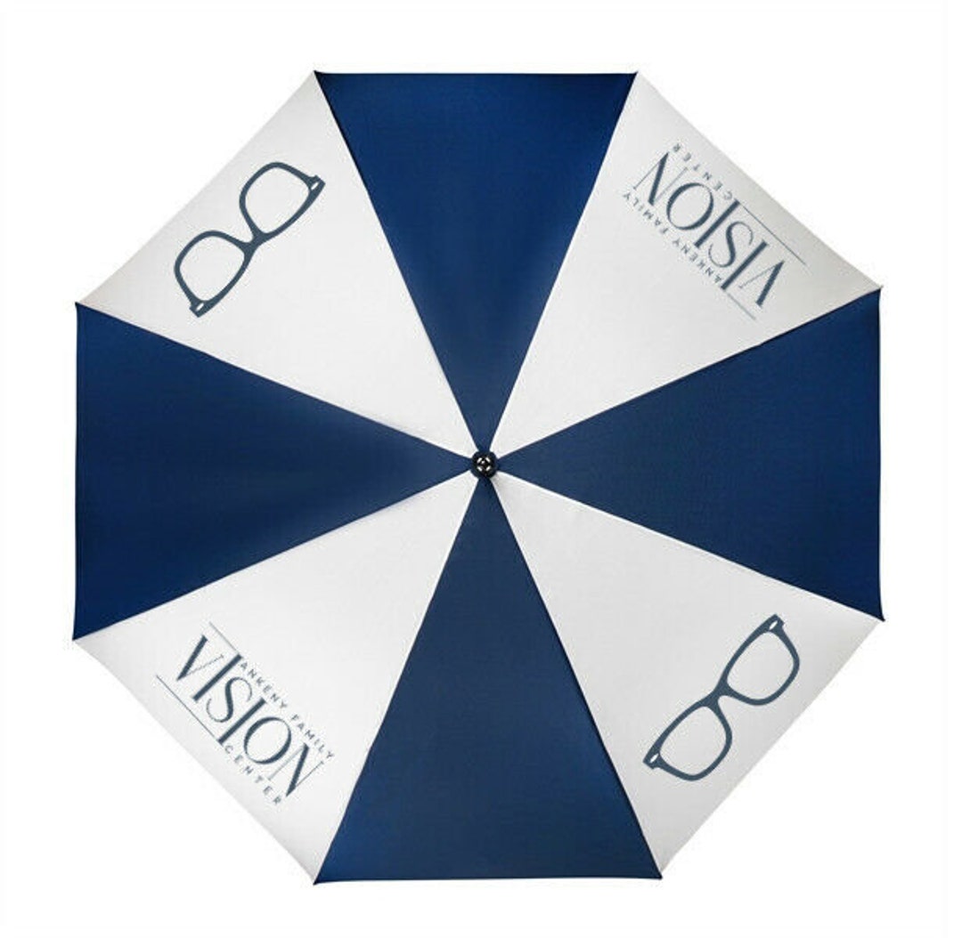 Customised Golf Umbrella Navy Blue & White Alternative Colours