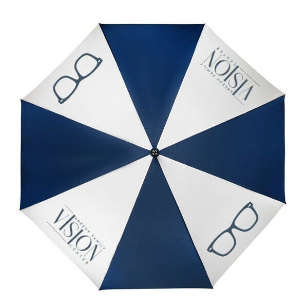 Customised Golf Umbrella Navy Blue & White Alternative Colours - Personalised and Custom Printed - Print on Umbrellas with No Minimum Order