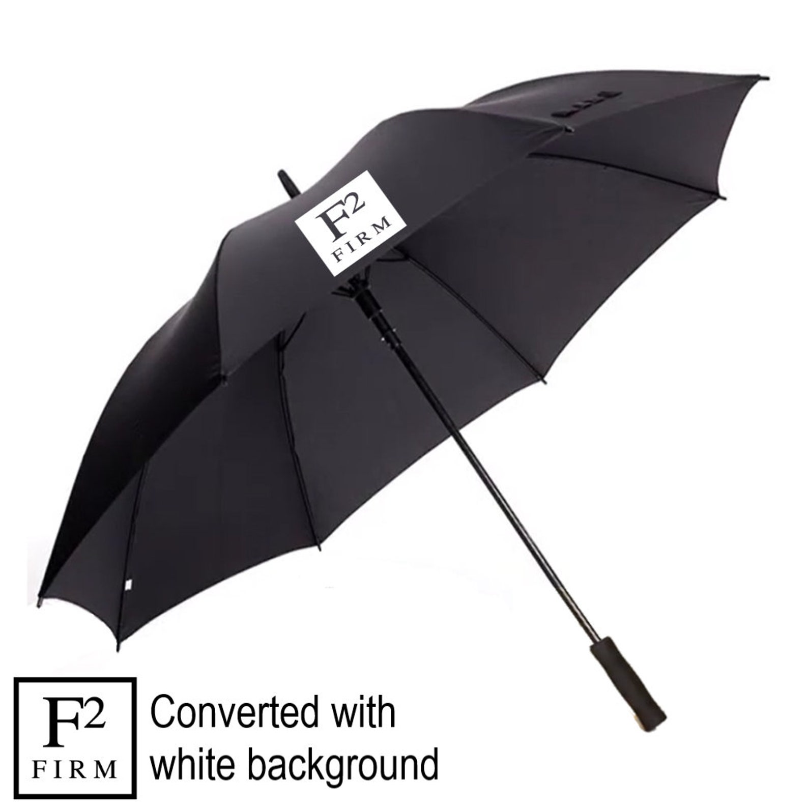 Black Golf Umbrella Customised and Custom Printed With Logo or Etsy UK