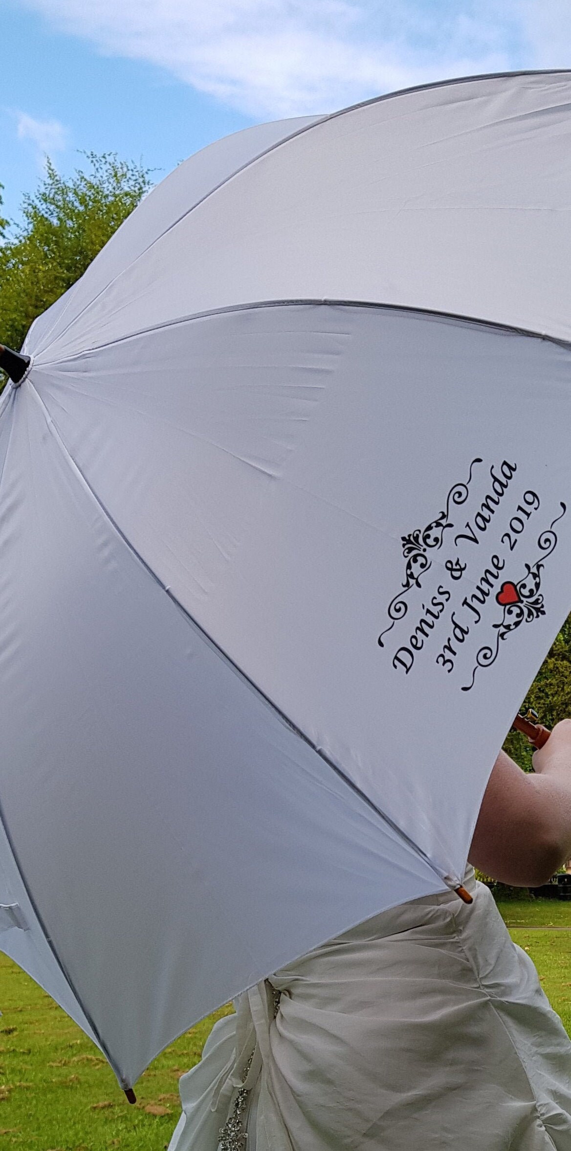 personalised wedding umbrellas