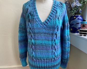 Seablush Hand Knitted Cable Sweater