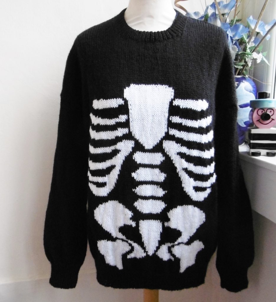skeleton sweater knitting pattern