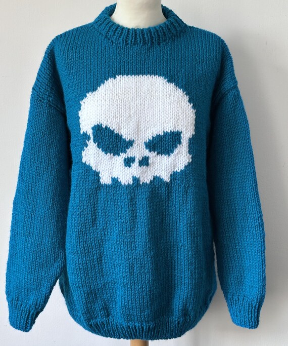 Hand Knitted Goth Sweater by Bexknitwear