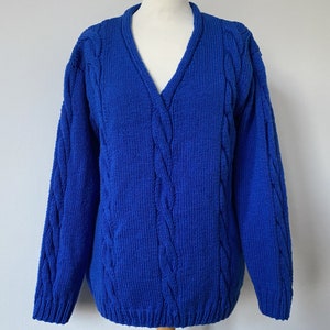 Cable Aran Sweater Hand Knitted And Ready For You Now