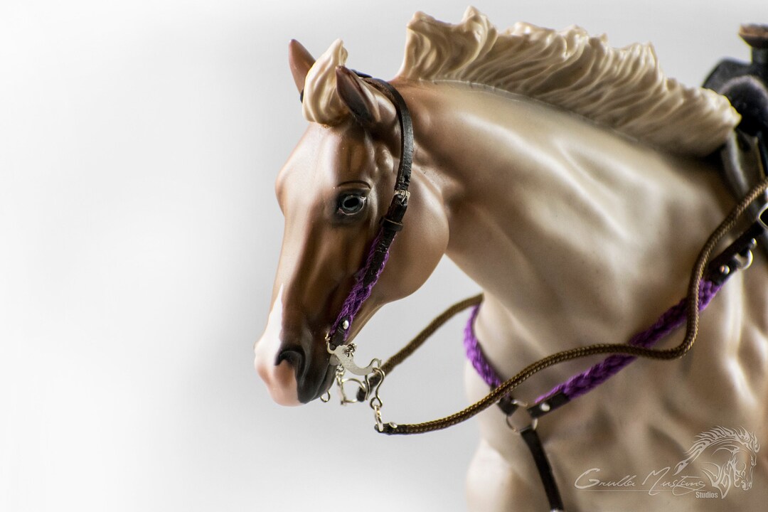 Lovely Lavenderbraided Bridle and Breast Collar Set for Mid Size/large