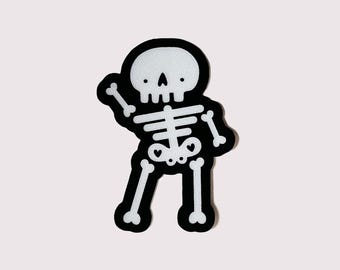 Sheldon Skeleton Sticker, Reflective sticker, Planner sticker, bullet journal sticker, laptop sticker, water bottle sticker, Kindle sticker