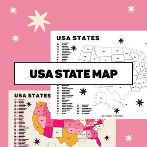 USA Zustands-Umsatz-Karte, Bestell-Tracker, Umsatz-Tracker, Illustrierte Karte, Small Business Log, Small Business Tracker, USA Malseite