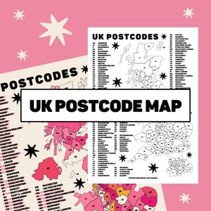UK Postleitzahl Verkaufskarte, Bestell-Tracker, Verkaufs-Tracker, Illustrierte Karte, Small Business Log, Small Business Tracker, UK Malseite