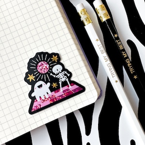 Sticker soirée disco, autocollants pour agenda, autocollants pour bullet journal, autocollants illustrés, autocollant pour ordinateur portable, autocollant pour bouteille d'eau, autocollant pour Kindle