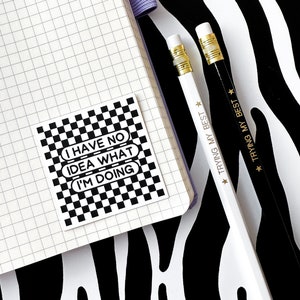 Autocollant Je n'ai pas d'idée, autocollants pour agenda, autocollant pour bullet journal, autocollants illustrés, autocollant pour ordinateur portable, autocollant pour bouteille d'eau, autocollant pour Kindle