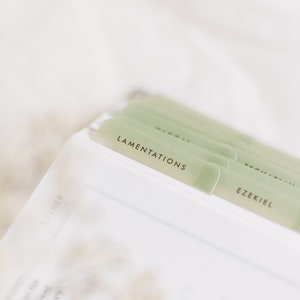 Minimalist Catholic Bible Tabs | Vellum | Beautiful, Simple Index Stickers | Journaling Supplies | Neutral, Boho, Minimal | Adhesive |