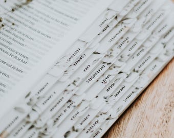 NEW Floral Minimalist Bible Tabs | Vellum | Beautiful, Simple & Cute Vellum Index Stickers | Journaling Supplies | Neutral, Boho | Adhesive