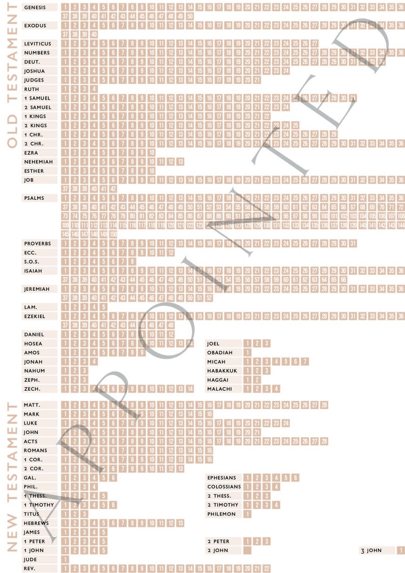 Bible Chapter Ticklist | Printable Reading Plan | Checklist | Bible Tracker | Bible in a Year Log | Study Planner | Devotional Tool image 2