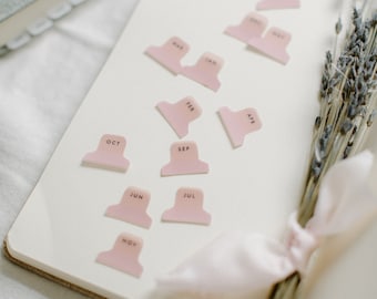 Additional/Bespoke MINI Vellum Tabs | Message Us Before Purchase | Choose Any Wording, Colour & Font