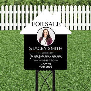 Custom Real Estate Yard Sign | House Realtor Sign | Double-Sided Yard Sign | Open House Sign | For Sale Sign | Personalized Realtor Sign