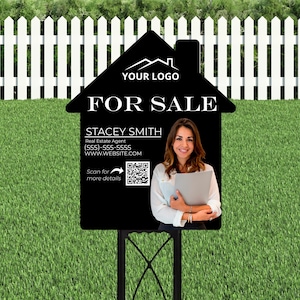 Custom Real Estate Yard Sign | House Realtor Sign | Double-Sided Yard Sign | Open House Sign | For Sale Sign | Personalized Realtor Sign