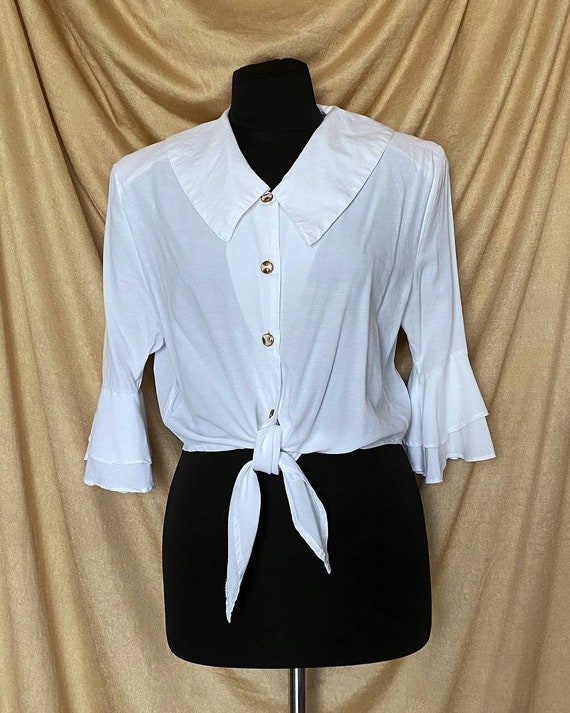 トップス vintage bow tie shirts white 61Ad5YSaaLL._UY1000_.jpg