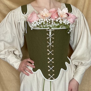 Bustini ispirati al XVIII secolo &quot;Harmony&quot; - Corsetto storico - Bustini reversibili con stecche - Elisabettiano - Rococò - Rinascimentale
