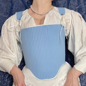 Tudor Inspired Stays &quot;Majesty&quot; - Historical Corset - Reversible Fully-Boned Stays - Elizabethan - 16th-17th Century Stays - Renaissance