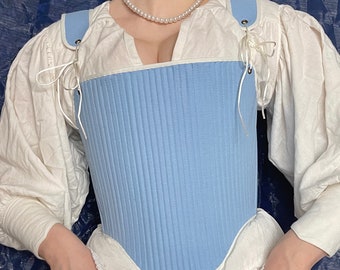 Tudor Inspired Stays &quot;Majesty&quot; - Historical Corset - Reversible Fully-Boned Stays - Elizabethan - 16th-17th Century Stays - Renaissance