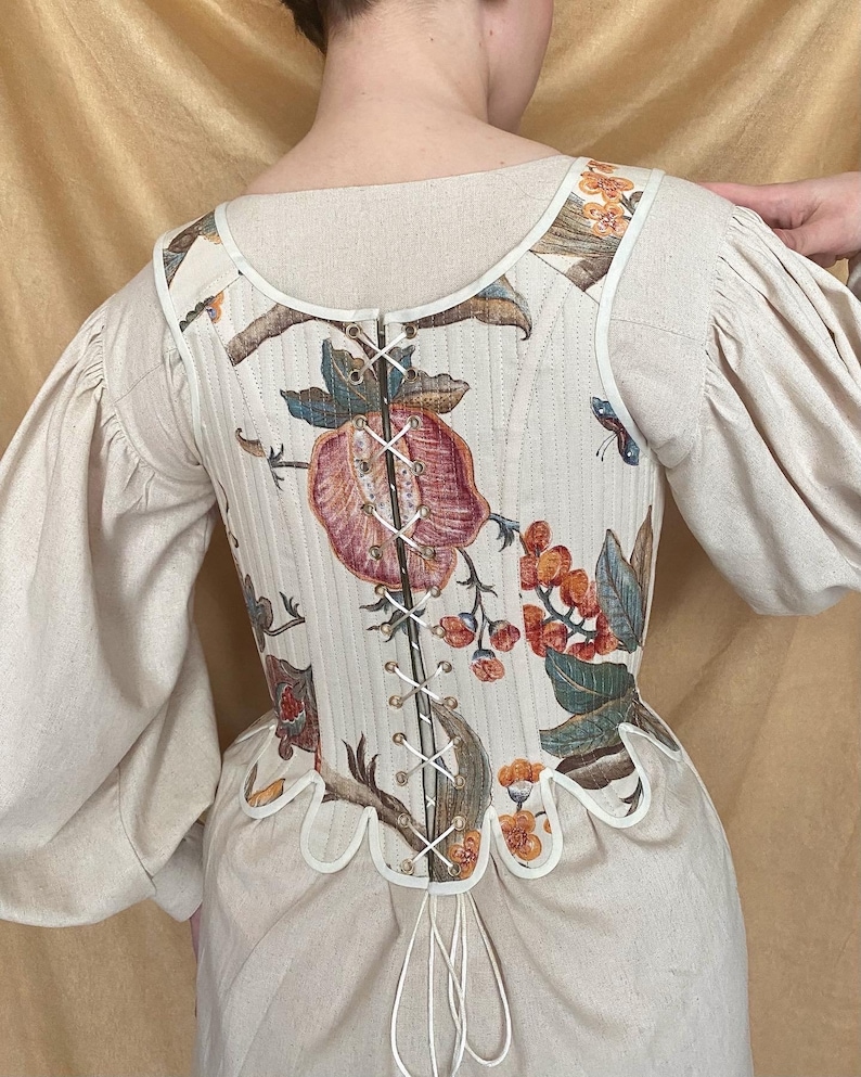 18th Century Stays Harmony Historical Fully-Boned Stays Reversible Corset Renaissance Elizabethan image 5