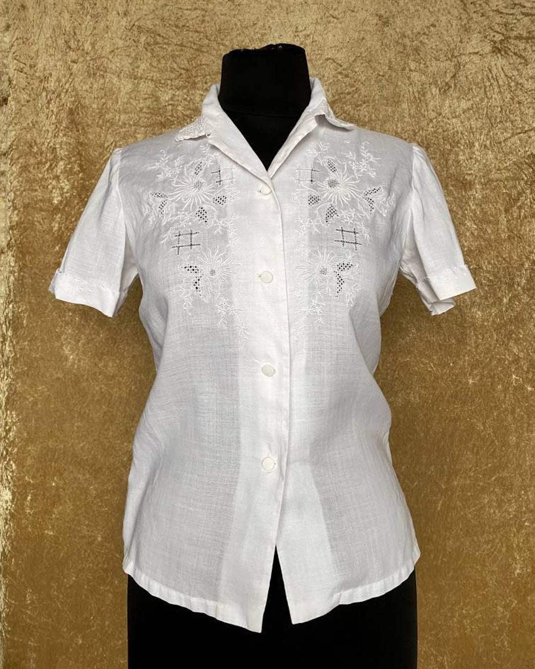 Juliette Blouse Striped Vintage Linens
